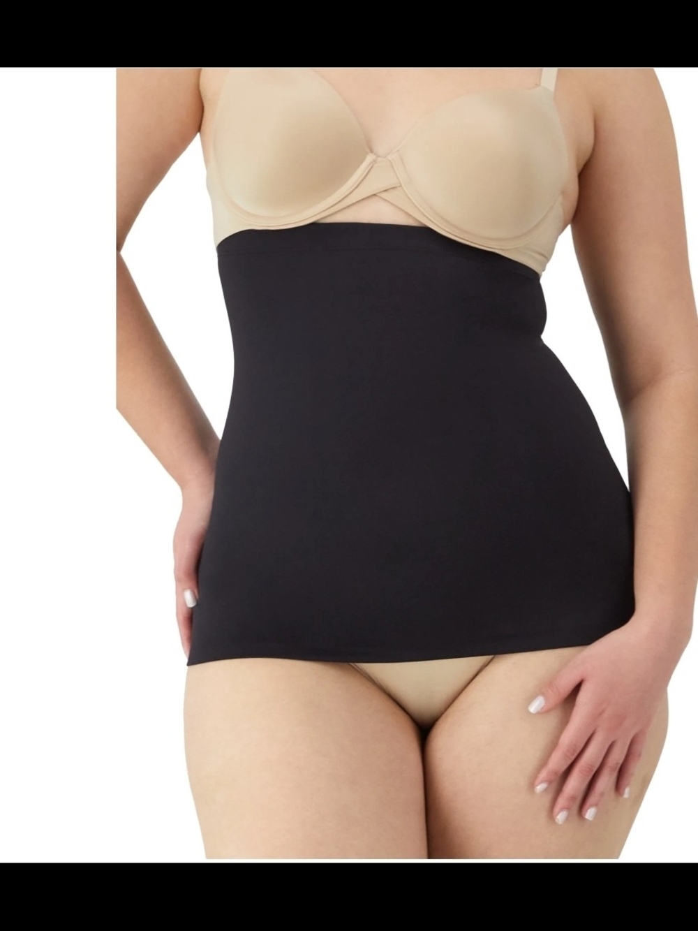 Maidenform Flexees Tame Your Tummy Shaping Waist Trainer Nipper NWT Plus Black